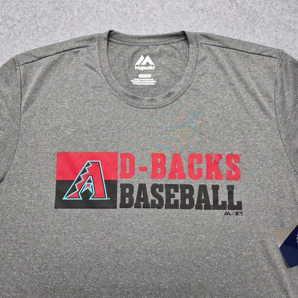 Majestic Arizona Diamondbacks T Shirt Mens‎ XL Gray NEW MLB Baseball Graphic Tee